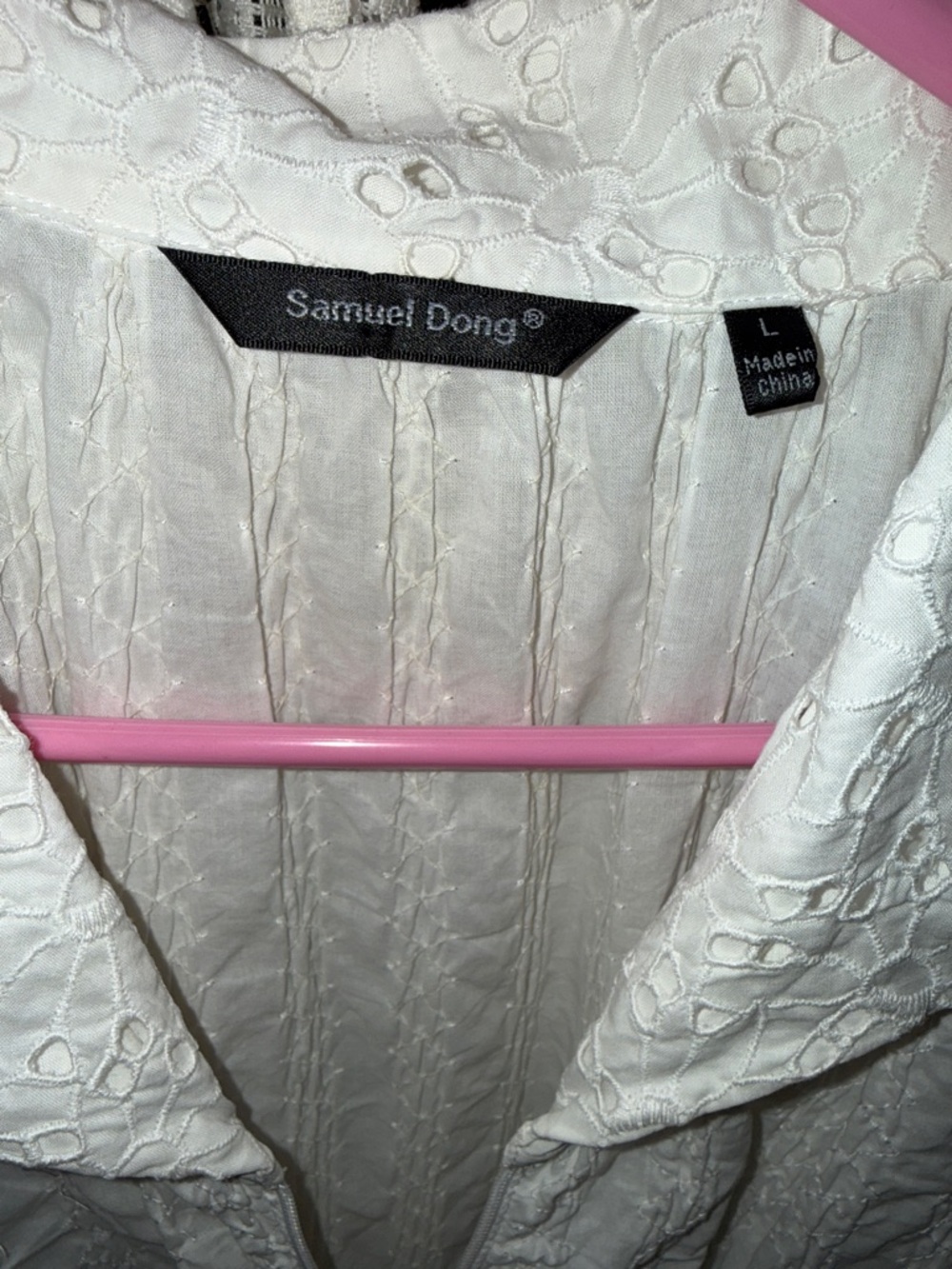 Samuel Dong White Eyelet Midi Dress - Picture 5 of 13